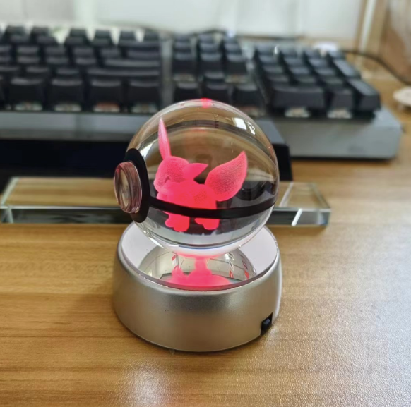 Pokemon Glass Crystal Pokeball